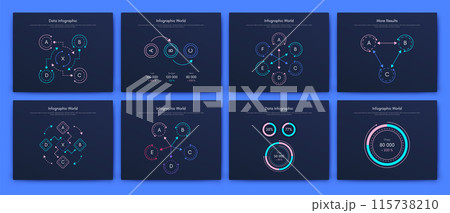 Vector graphics infographics with mobile phone. Template for creating mobile applications, workflow layout, diagram, banner, web design, business reports 115738210