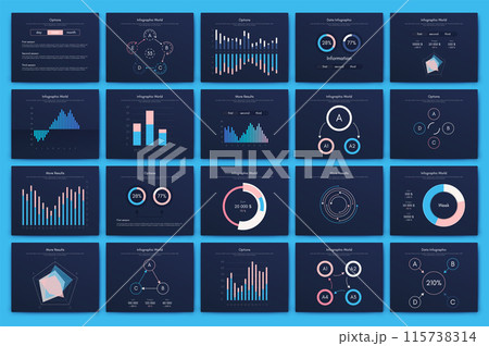 Vector graphics infographics with mobile phone. Template for creating mobile applications, workflow layout, diagram, banner, web design, business reports 115738314
