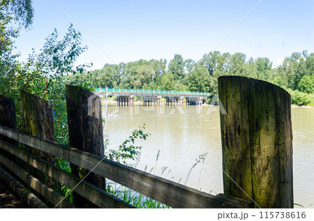 Fraser River at Langley Fort, Canada, BC. Fraser River at Langley Fort, Canada, BC. 115738616