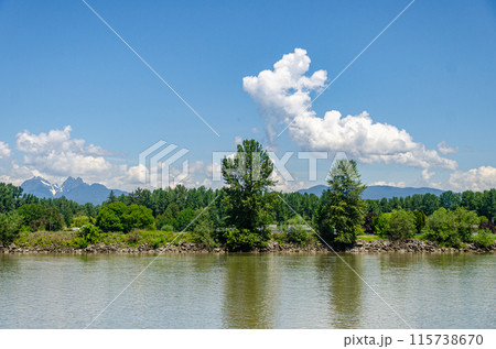 Fraser River at Langley Fort, Canada, BC. Fraser River at Langley Fort, Canada, BC. 115738670
