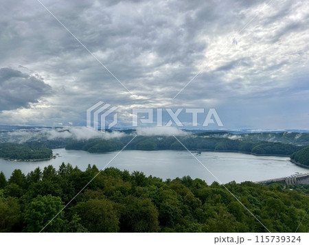 Lake Solina is a largest in Poland water reservoir surrounded by a characteristic landscape of mountains covered with forest and plenty of beaches with tourist infrastructure. Lake Solina is a largest in Poland water reservoir surrounded by a characteristic landscape of mountains covered with forest and plenty of beaches with tourist infrastructure. 115739324