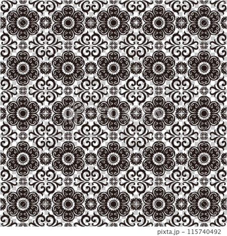 アジア調パターン38（黒） 115740492