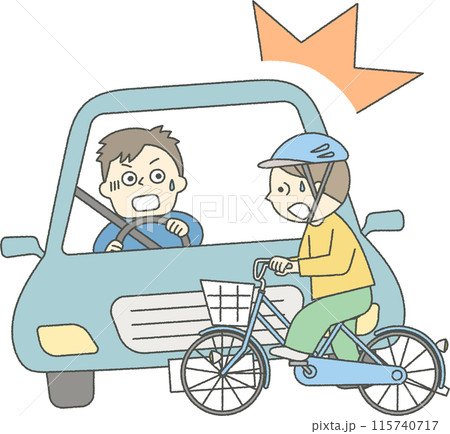 自転車と自動車の交通事故 自転車と自動車の交通事故 115740717