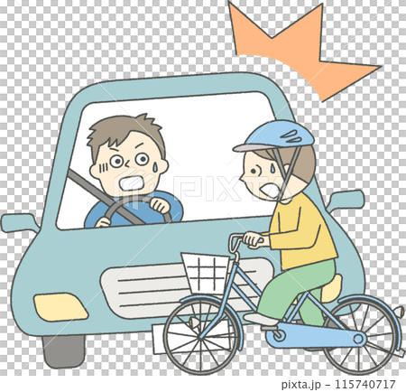 自転車と自動車の交通事故 自転車と自動車の交通事故 115740717