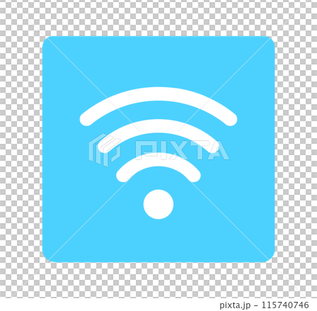 Simple light blue Wi-Fi mark Simple light blue Wi-Fi mark 115740746