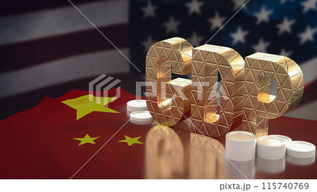 The GDP gold text and coins for Business concept 3d rendering. The GDP gold text and coins for Business concept 3d rendering. 115740769