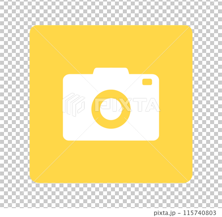 Simple yellow camera symbol Simple yellow camera symbol 115740803