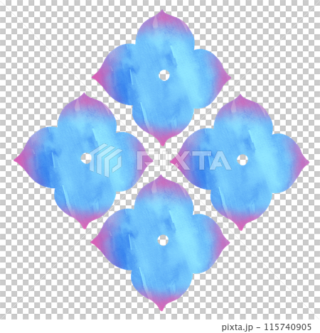イラスト素材 紫陽花 水彩 イラスト素材 紫陽花 水彩 115740905