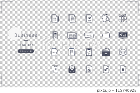 Business icon material set (Documents) 115740928