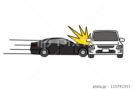 自動車の交通事故、衝突事故のイラスト 115741351