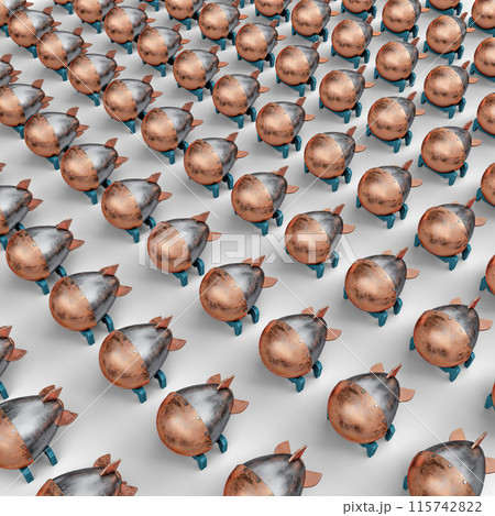Atomic Nuclear Bomb on White Background. One of the Nuclear War Symbol. 3D Illustration. File with Clipping Path. 115742822