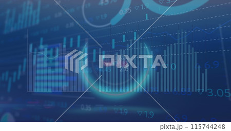 Image of 0 with percentile in circle over...のイラスト素材 [115744248] - PIXTA