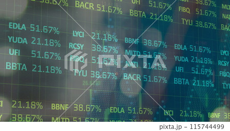 Image of data processing over empty warehouse Image of data processing over empty warehouse 115744499