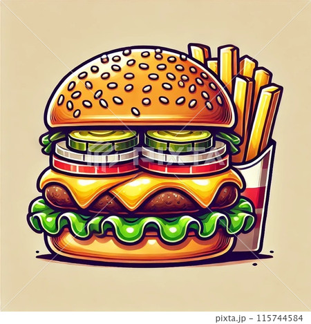 ハンバーガー 115744584