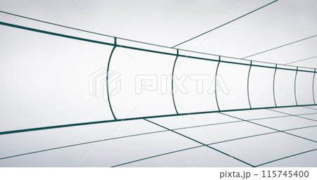 Image of moving green grid lines on white background 4k 115745400