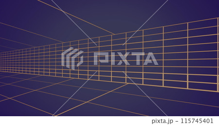 Image of moving yellow grid lines on purple background 4k 115745401