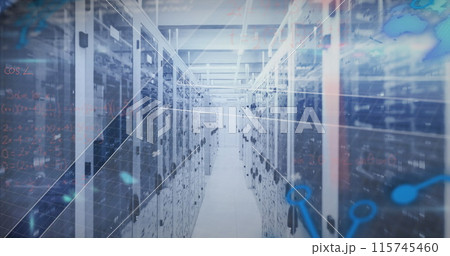 Image of data processing over computer servers Image of data processing over computer servers 115745460
