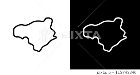 シンプルな日本の徳島県のラインアイコン 115745840