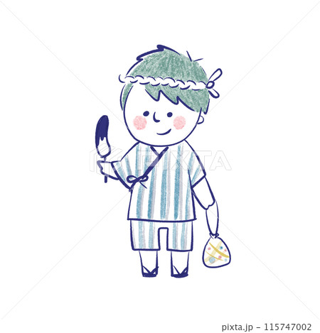 夏祭りの男の子 115747002