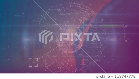 Image of globe with network of connections 115747779