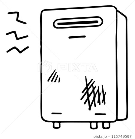 給湯器の故障線画 115749597