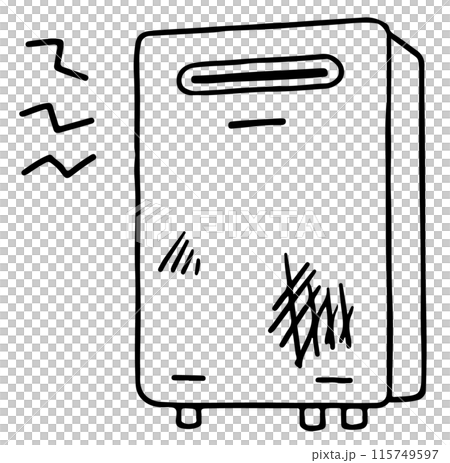 給湯器の故障線画 115749597