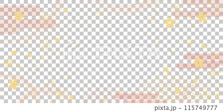 和柄の背景と赤い和柄 115749777