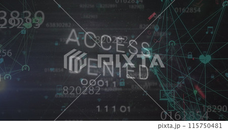 Image of malware text and data processing over networks of connections 115750481