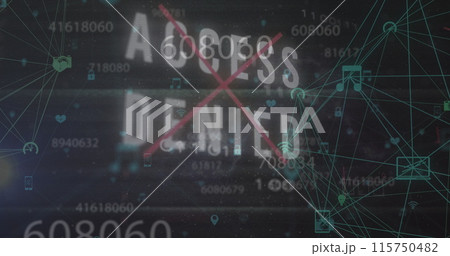 Image of malware text and data processing over networks of connections 115750482