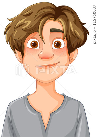 Smiling Young Man Illustration 115750637