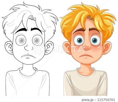 Surprised Boy Vector Illustration Surprised Boy Vector Illustration 115750701