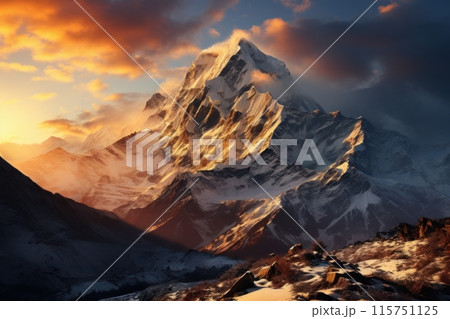 Everest and mountains of Tibet Everest and mountains of Tibet 115751125