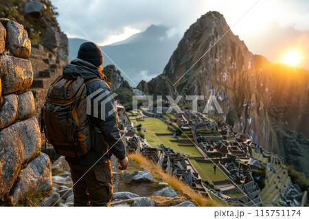 tourist in the mountains of Peru 115751174