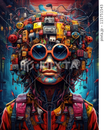 futuristic woman futuristic woman 115751543