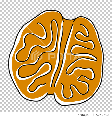 ゆるめシンプルくるみ　ベタ塗り 115752698