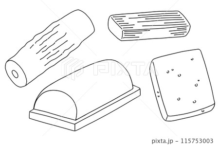 ゆるめシンプル練り物セット 線画 ゆるめシンプル練り物セット 線画 115753003