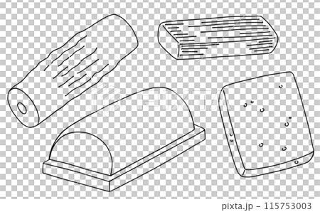 ゆるめシンプル練り物セット 線画 ゆるめシンプル練り物セット 線画 115753003