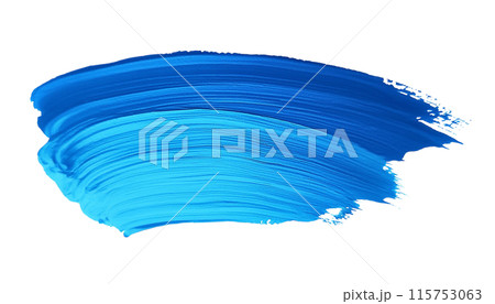 青色の水彩絵の具を塗ったテクスチャ 青色の水彩絵の具を塗ったテクスチャ 115753063