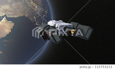 人工衛星と地球 人工衛星と地球 115753213
