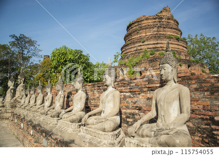 THAILAND AYUTTHAYA WAT YAI CHAI MONGKON THAILAND AYUTTHAYA WAT YAI CHAI MONGKON 115754055