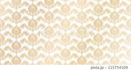 Damask seamless pattern Fine vector traditional oriental ornament with golden element texture of fabric for textile wallpapers, book cover, Digital interface, print templates material card invitations Damask seamless pattern Fine vector traditional oriental ornament with golden element texture of fabric for textile wallpapers, book cover, Digital interface, print templates material card invitations 115754109