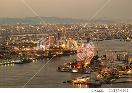 さきしまコスモタワー展望台より天保山方面　夕景 115754161