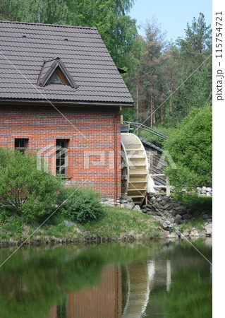 Watermill. The water supply chute to the mill wheel. Ethno-cultural tourist complex "Nanosy Rest" 115754721