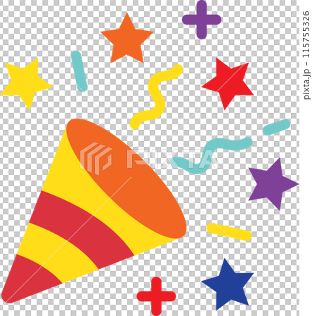 confetti flat color icon 115755326