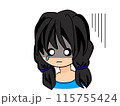落ち込んでうつむく女性 115755424