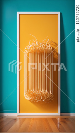 uncooked italian pasta noodles isolated 115755729