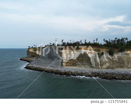 福島　相馬　鵜ノ尾埼灯台（ドローン空撮） 115755841