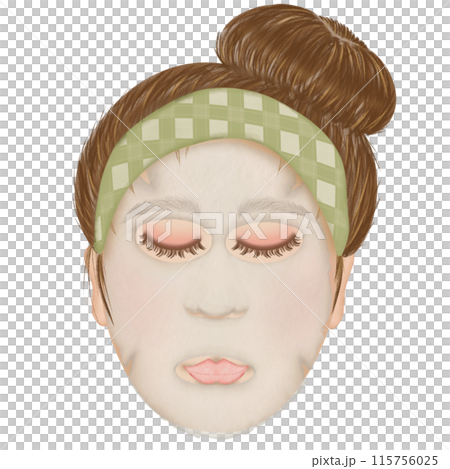 Facial sheet mask cosmetics.with cucumber Hyaluronic acid white mask. Cosmetology and health care. illustration Isolated hand drawn. Facial sheet mask cosmetics.with cucumber Hyaluronic acid white mask. Cosmetology and health care. illustration Isolated hand drawn. 115756025