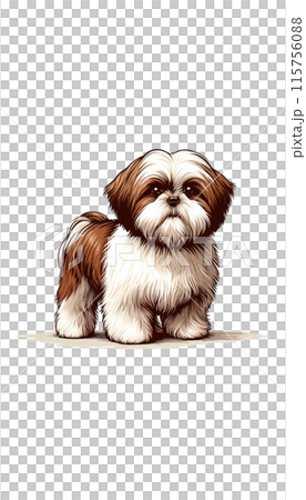 中国のシーズーのカラー画像。小さくて愛らしいが、独立心が強い。 115756088