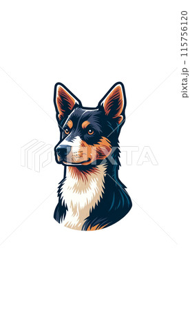 オーストラリアのオーストラリアン・ケルピーのカラー画像。優れた牧羊能力を持つ活発な犬種。 オーストラリアのオーストラリアン・ケルピーのカラー画像。優れた牧羊能力を持つ活発な犬種。 115756120